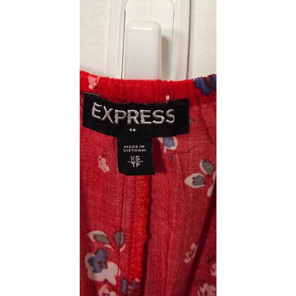 Womens red floral dress from Express. Size x-small - Picture 3 of 15